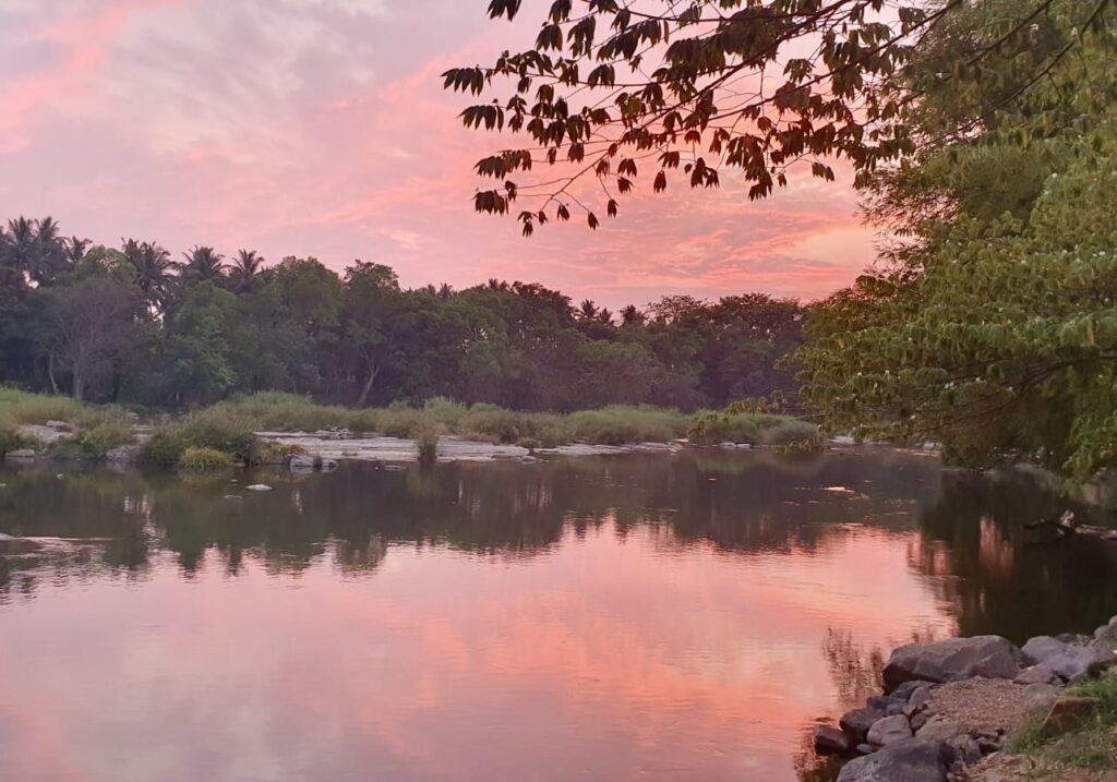 sunset at KAVERI river